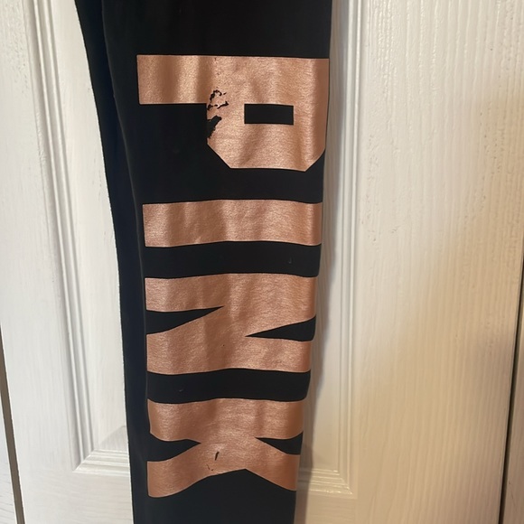 Pink by victorias secret sports leggins. Size large - Picture 5 of 6